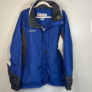 Columbia Blue and Gray Shell Jacket Windbreaker Men’s Size Large